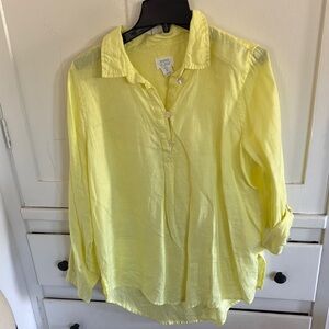 Sigrid Olsen Yellow Linen long sleeve Shirt